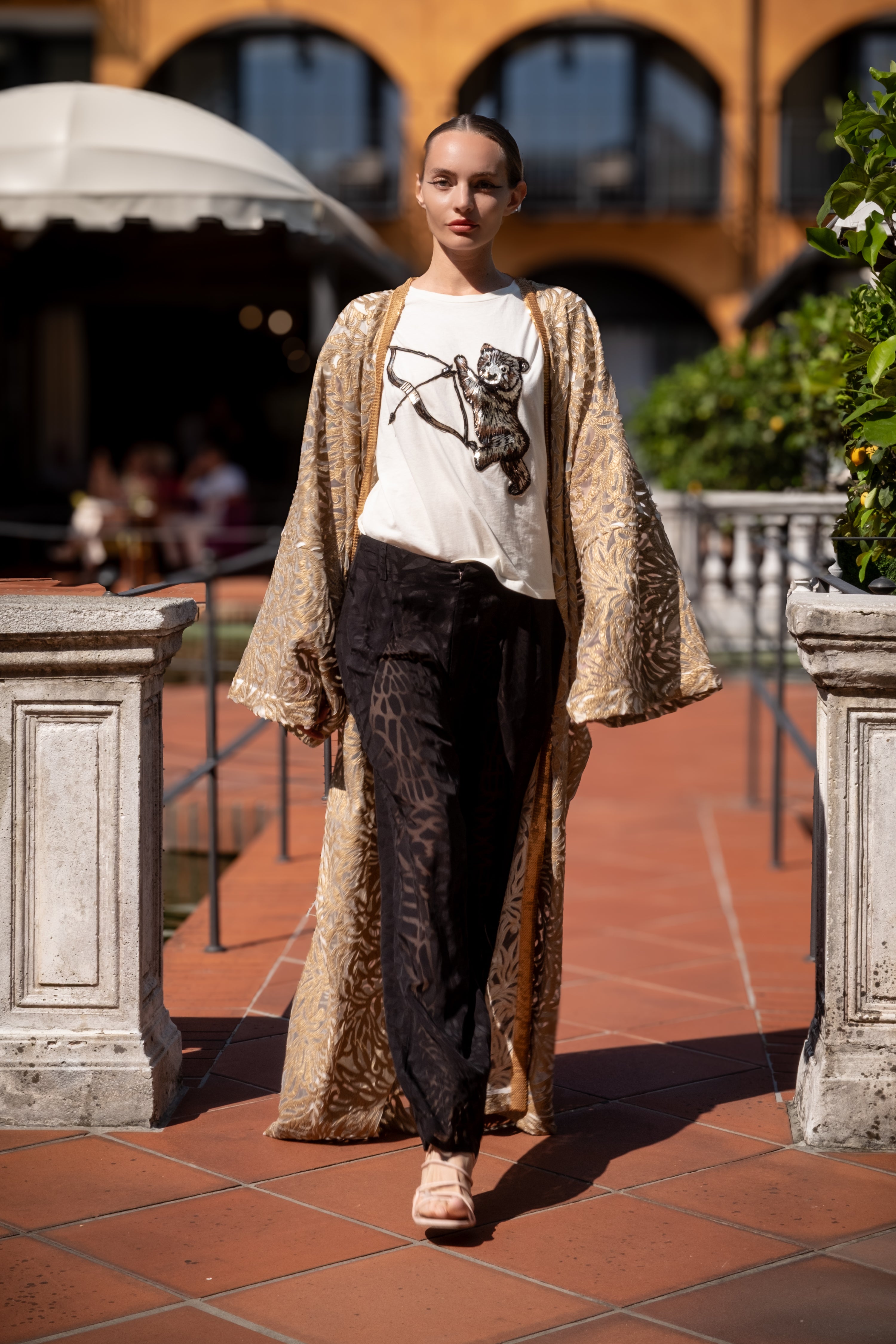 Gold Statement Kimono
