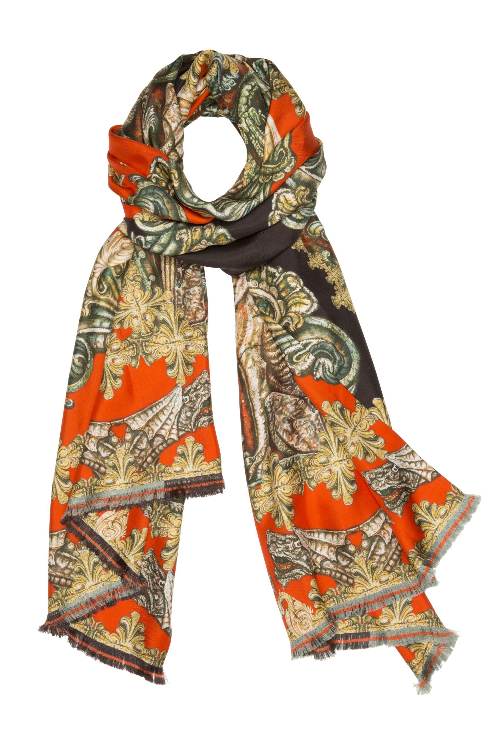 Silk Scarf Dolce Red Dog