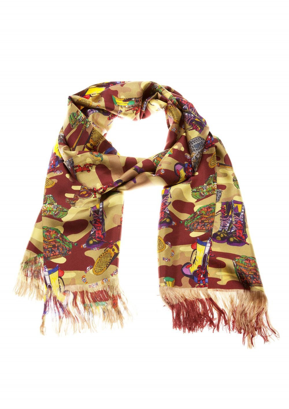 Silk Scarf Tanks Brown