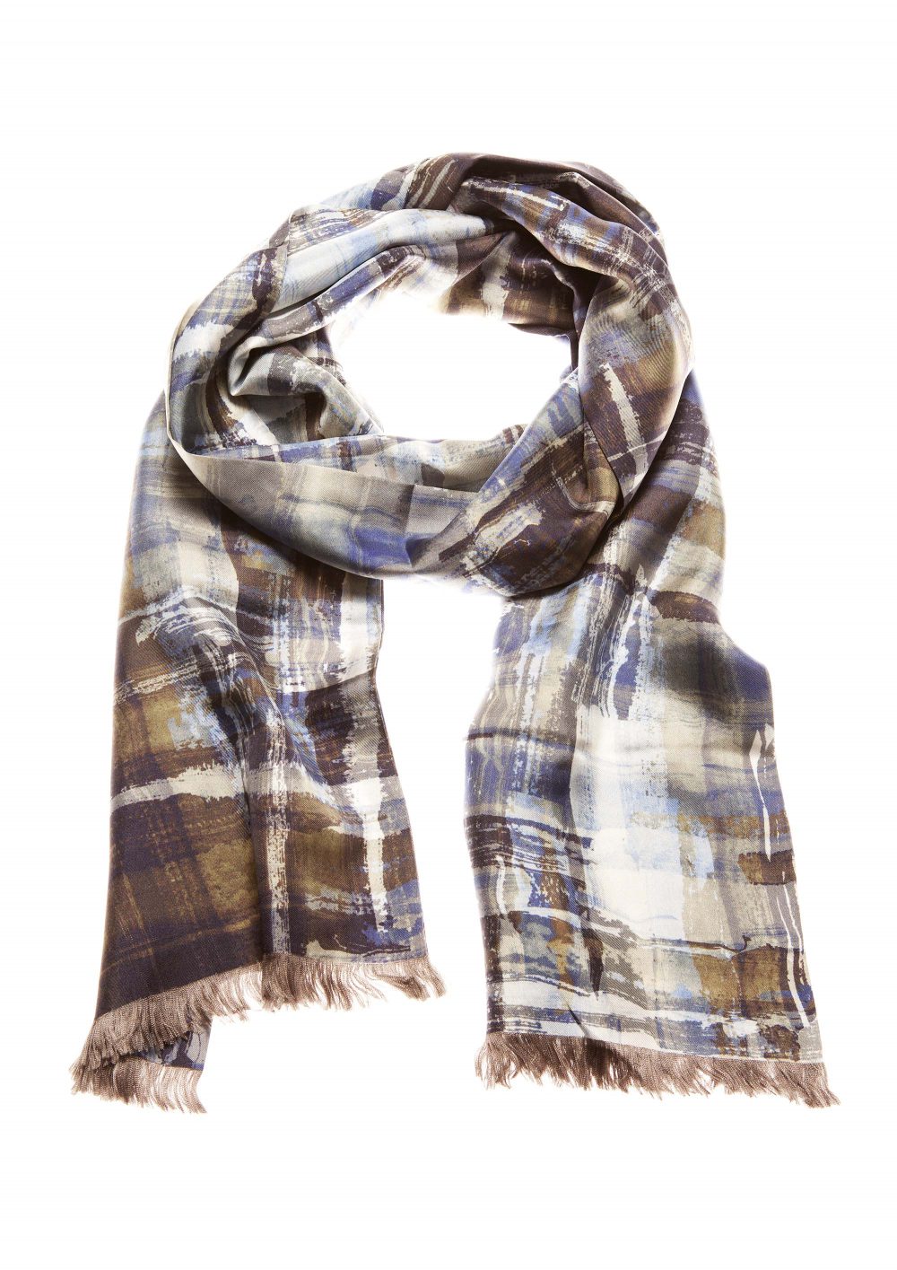 Silk Scarf Water Checks
