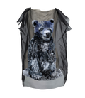 Camicia in Organza con Ricamo Orso