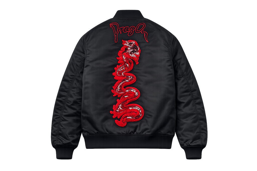 Dragon Black Bomber Jacket