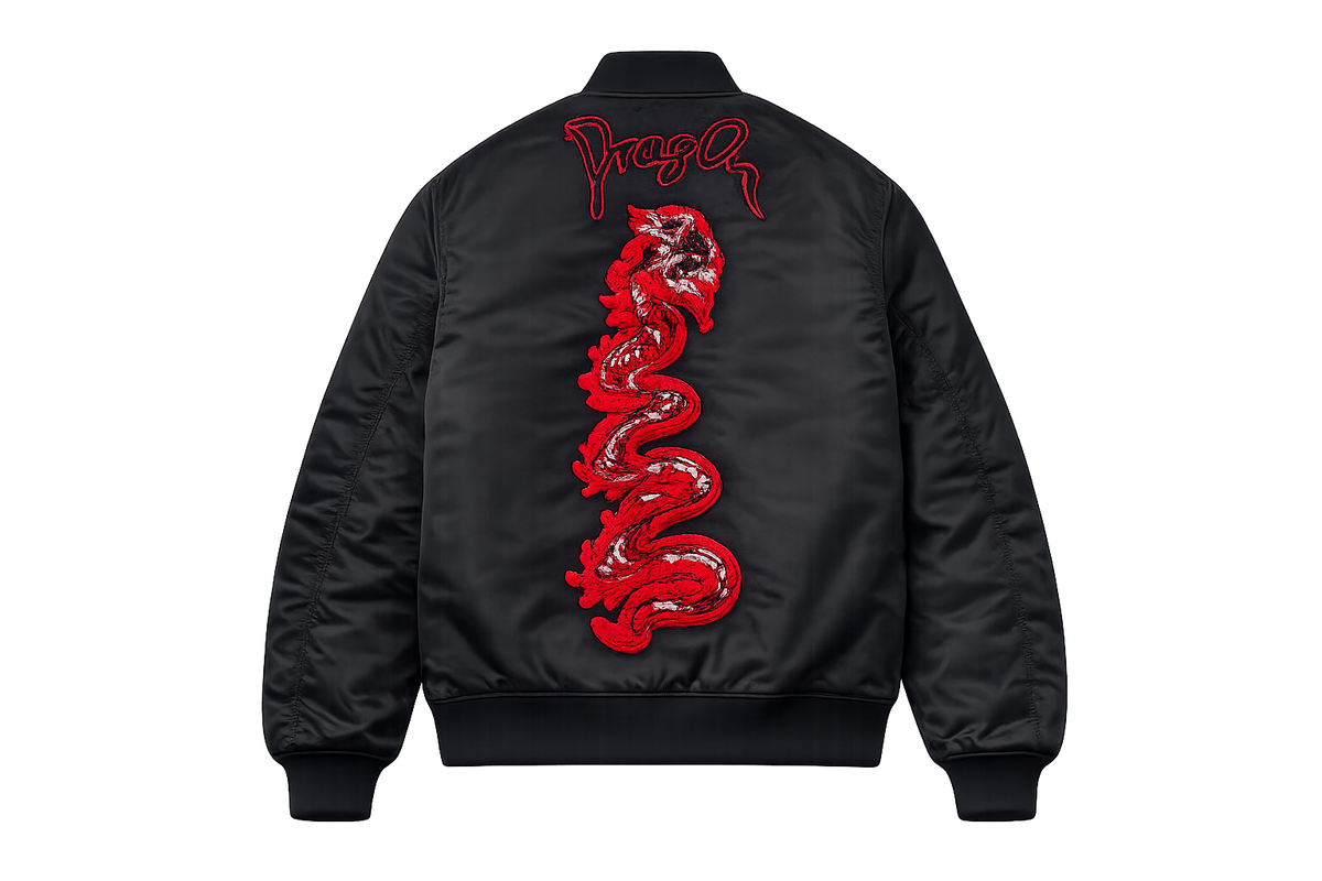 Dragon Black Bomber Jacket