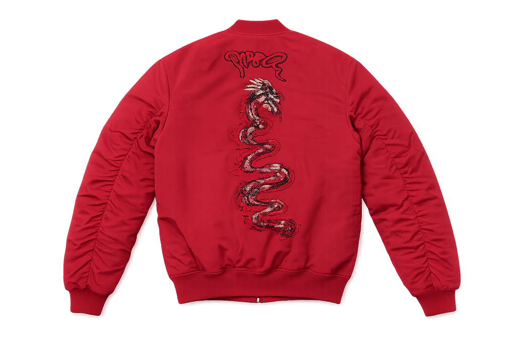 Dragon Red Bomber Jacket