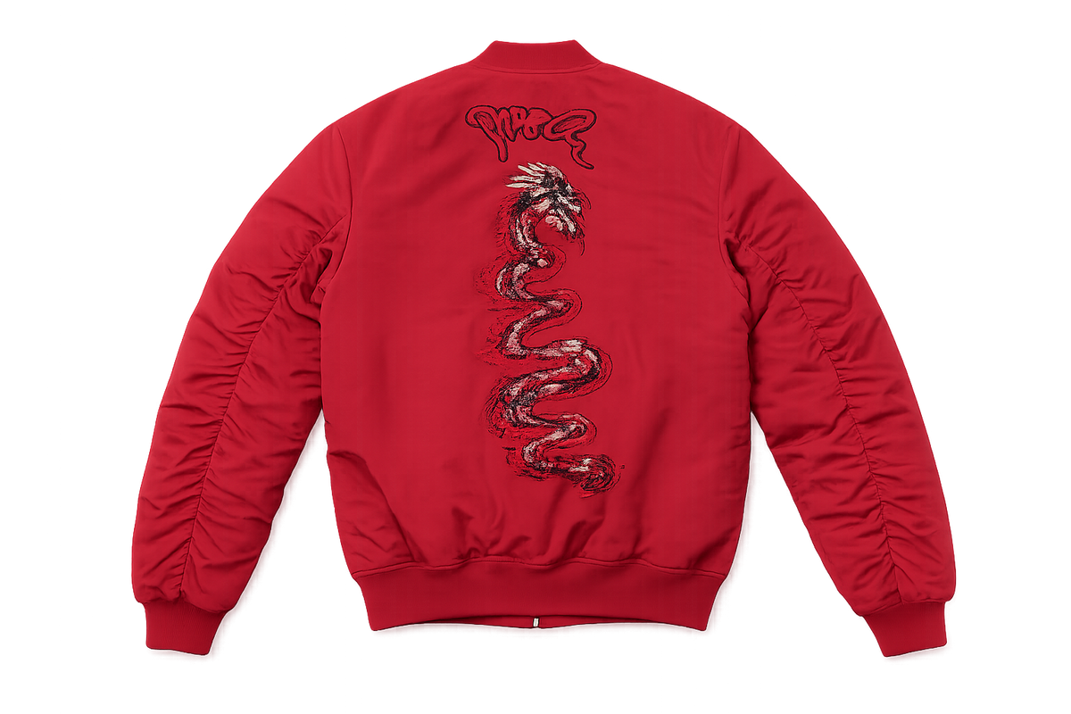 Dragon Red Bomber Jacket