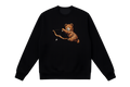 Hand Tufted Cupid Bear Black Sweater