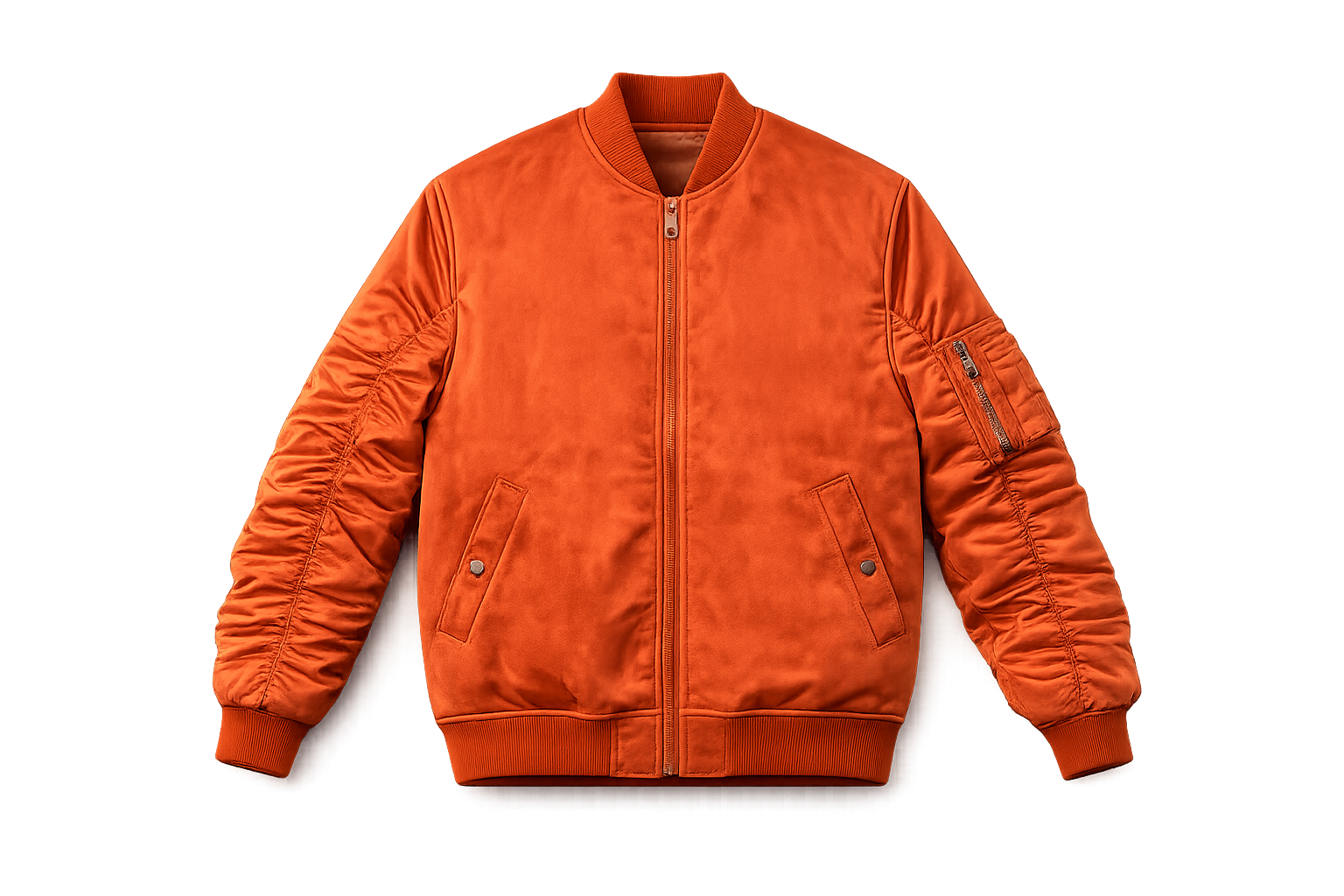 Bear Faux Suede Bomber Jacket
