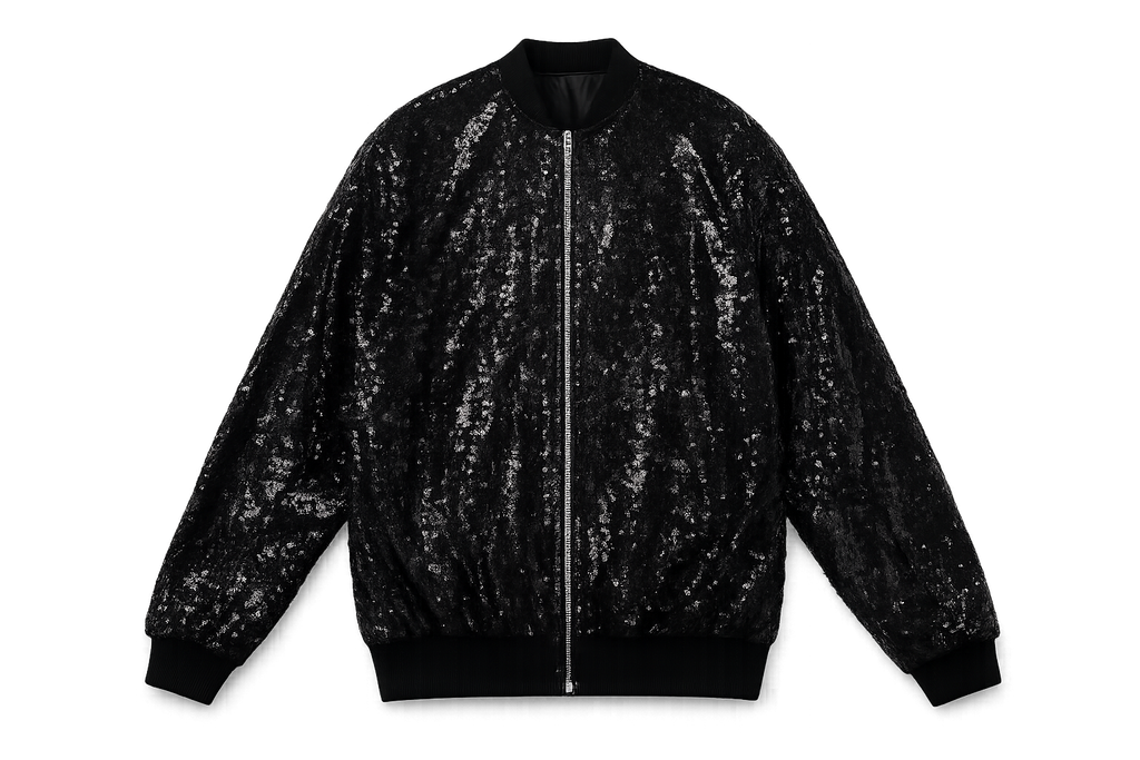 Cupid Bear Sequin Bomber Jacket