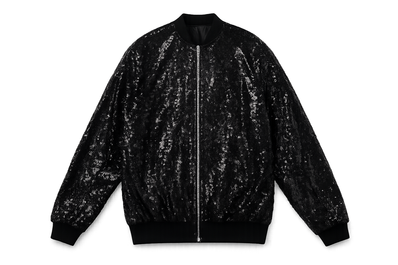Cupid Bear Sequin Bomber Jacket