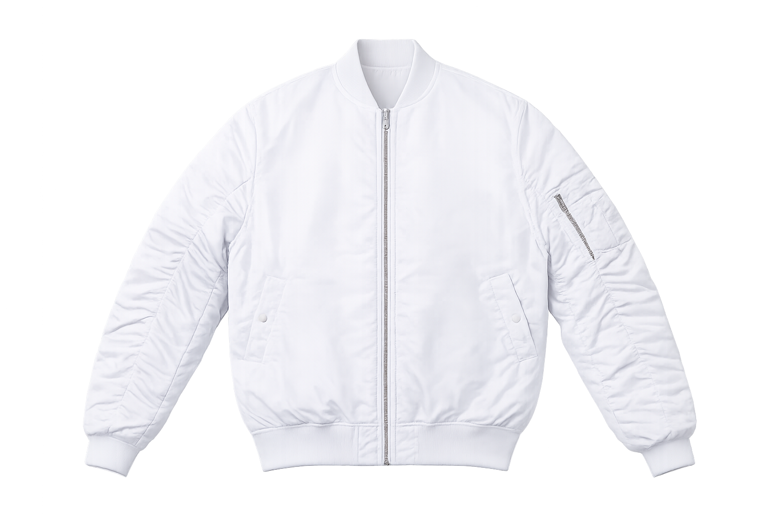 Bearly Alive White Bomber Jacket