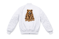 Bearly Alive White Bomber Jacket