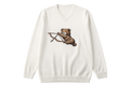 Hand Tufted Cupid Bear Knit White Jumper