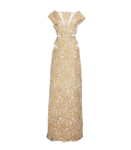 Kleid aus veganem Leder mit Cut-outs