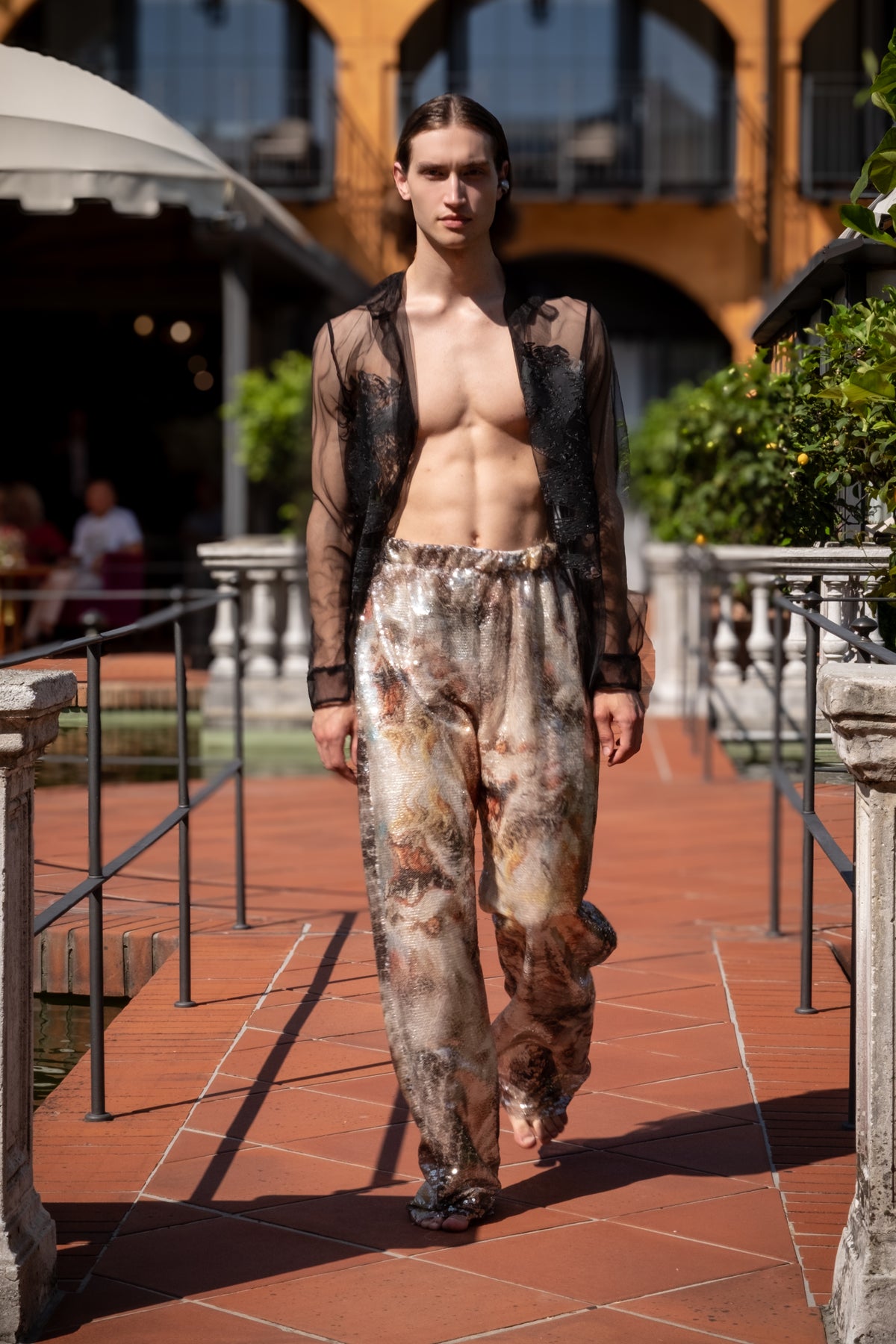 Pantaloni con Paillettes Drago