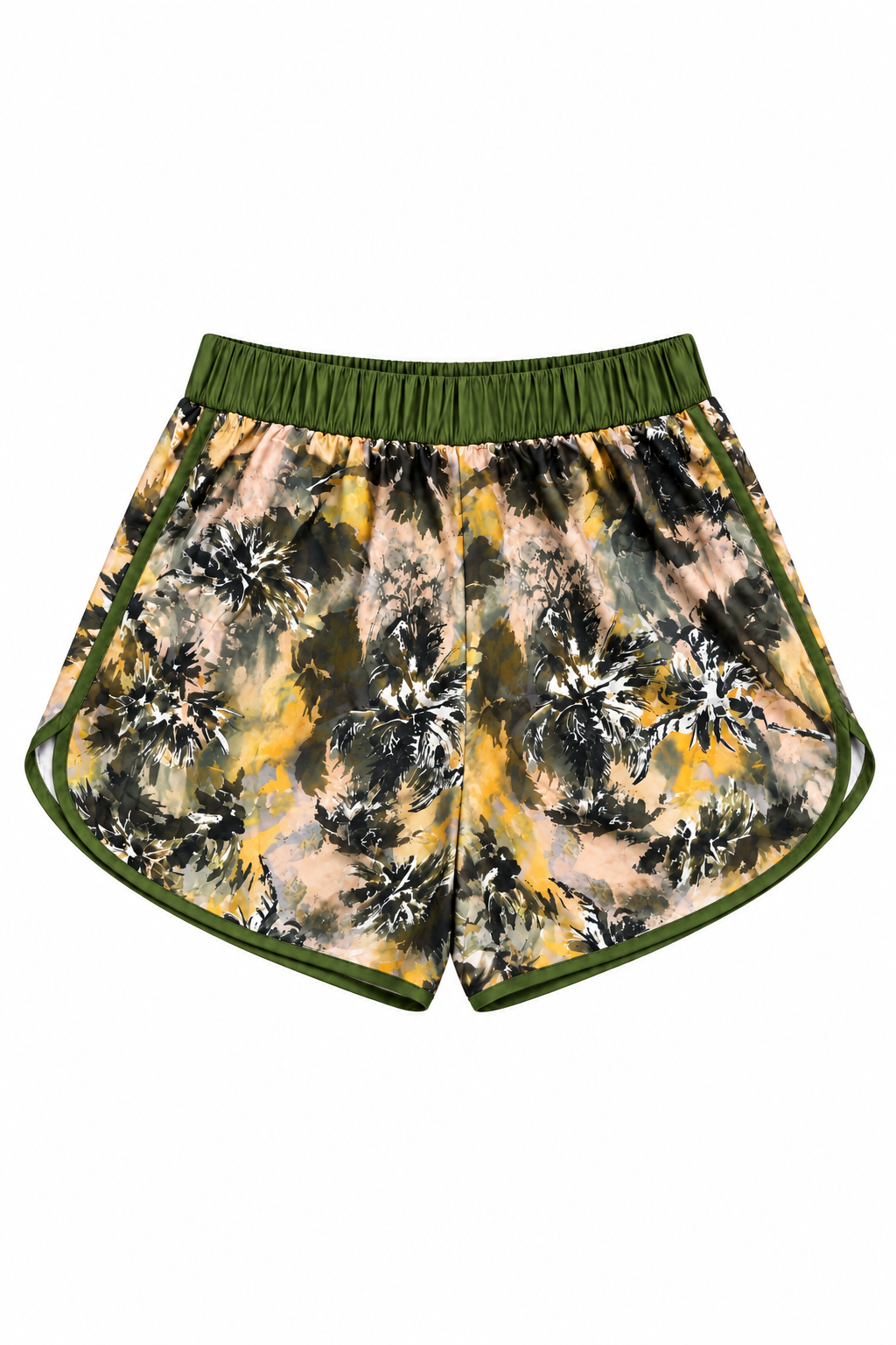 The Tropical Palm Shorts, shown flat on a white background