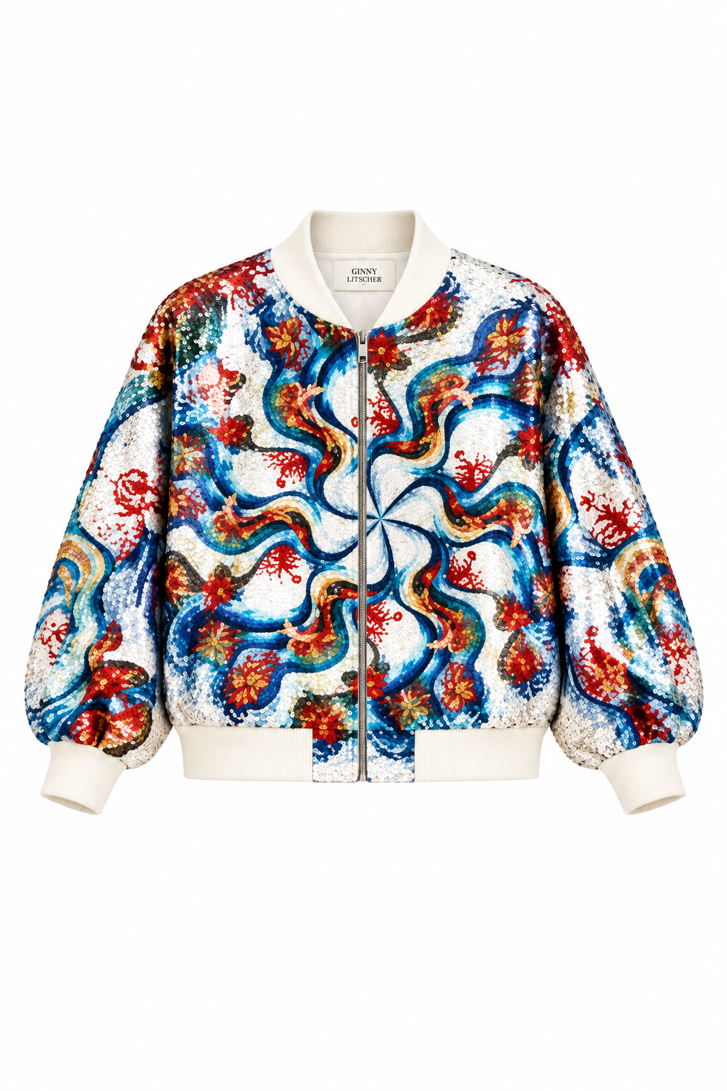Kaleidoscope Sequin Bomber Jacket