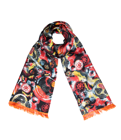 Silk Scarf Colourful Tribal