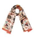 Silk Scarf Hand Fringed Dragon