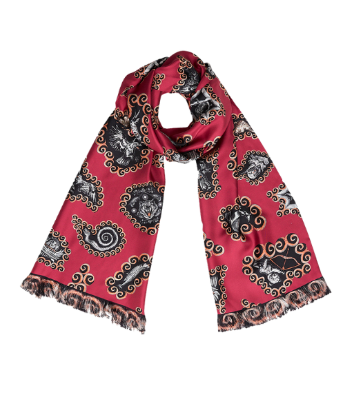 Silk Scarf Red Starsign Ornament