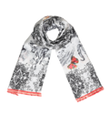 Silk Scarf White Horses