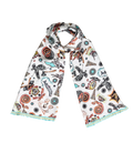 Silk Scarf White Starsign Ornament