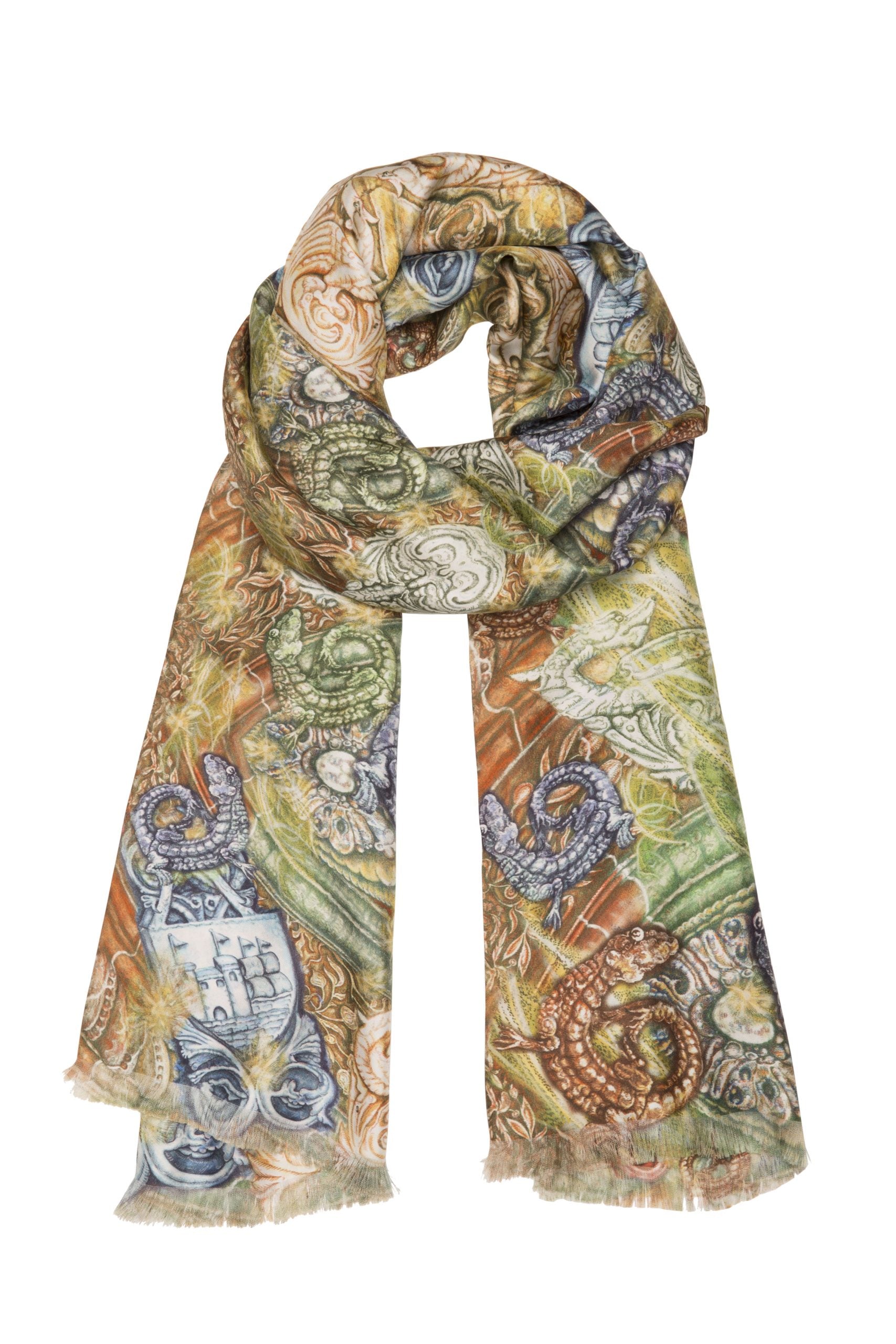 Silk Scarf Geko
