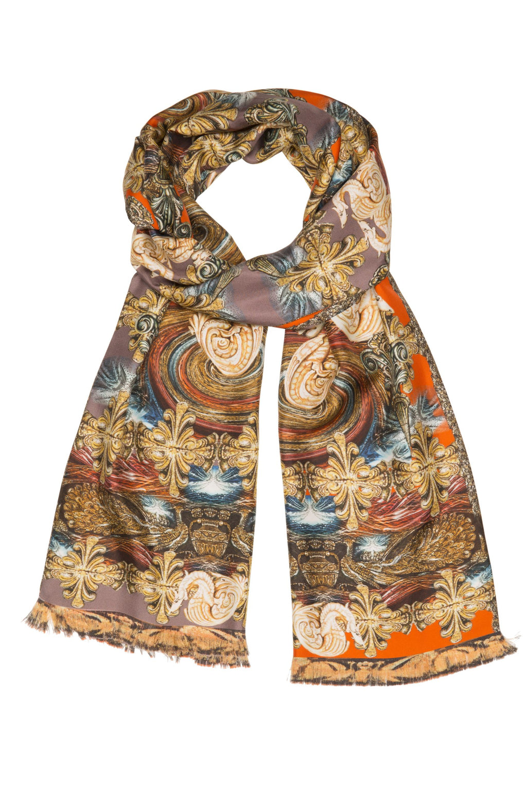 Seidenschal Gold