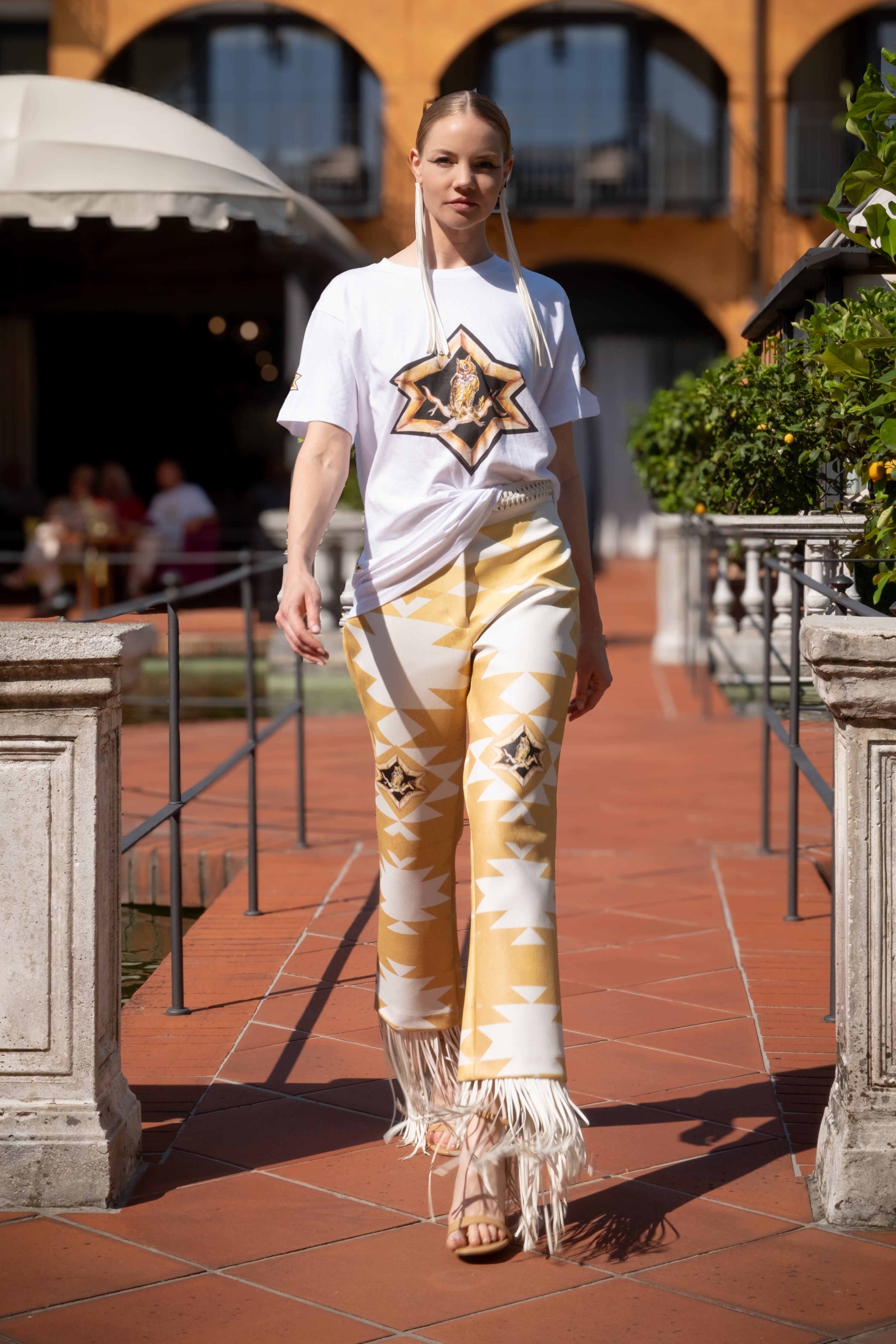 Star-Owl Printed Jersey T-shirt