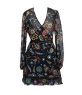 Starsigns Silk Chiffon Black Summery Chiffon Wrapdress