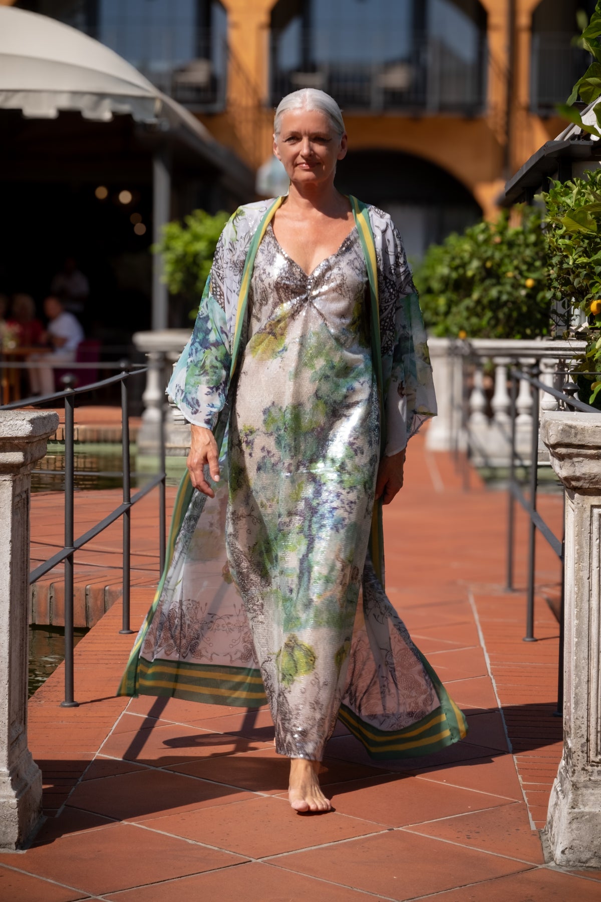 Kimono Estivo Leggero con Stampa Albero