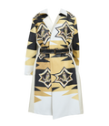Manteau in cuir vegan à imprimé Tribal