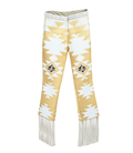 Hose aus veganem Leder mit Fransen