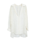 Camicia di seta devoré bianca