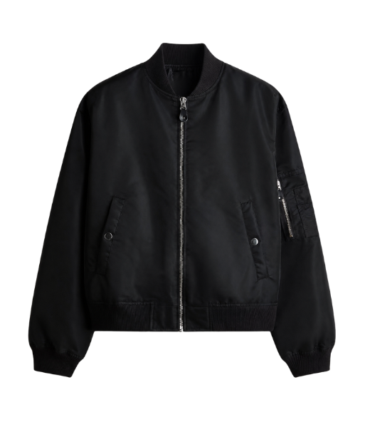 Dragon Oversized Black Bomber Jacket