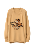 Hand Tufted Cupid Bear Beige Sweater