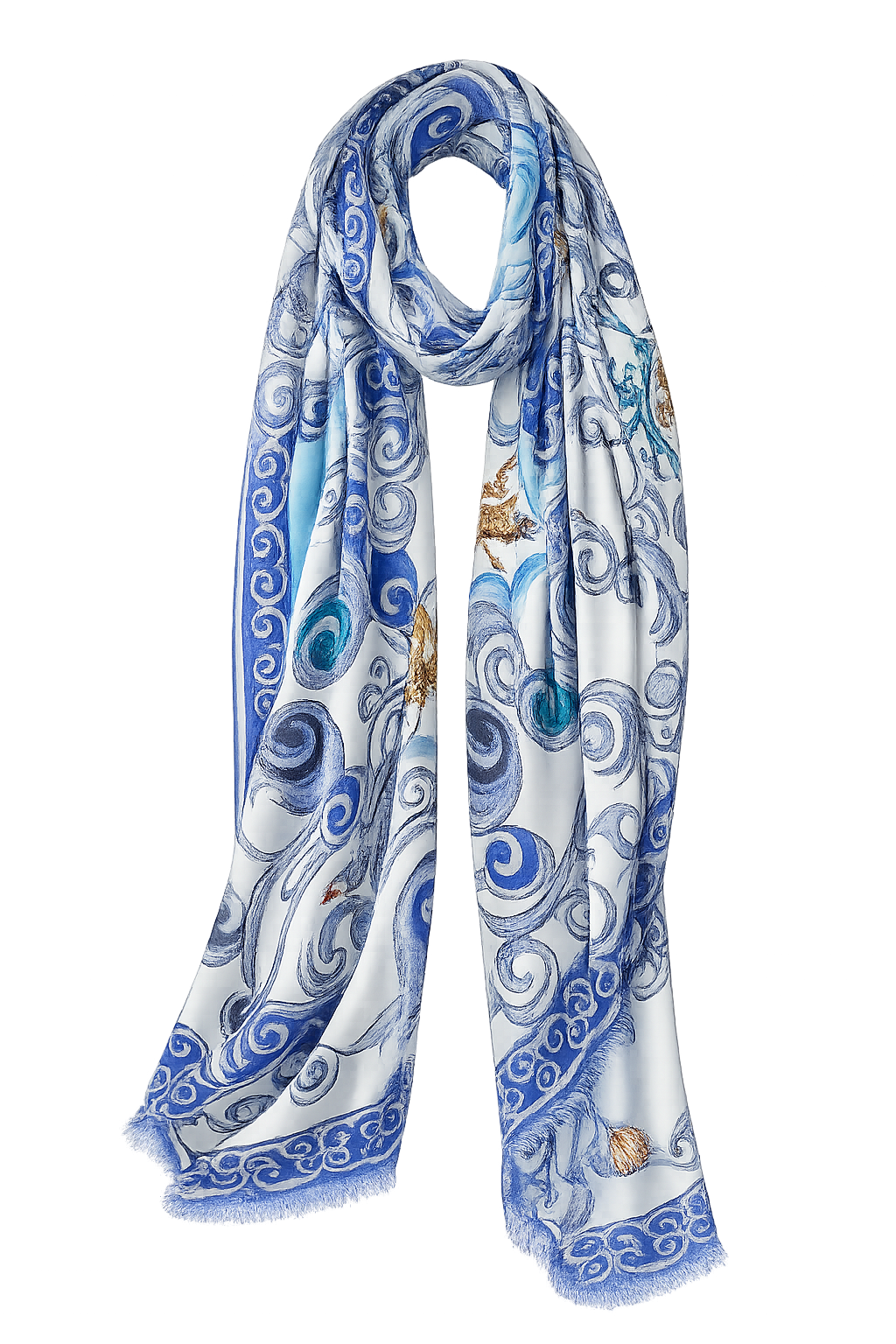 Silk Scarf Blue Starsign