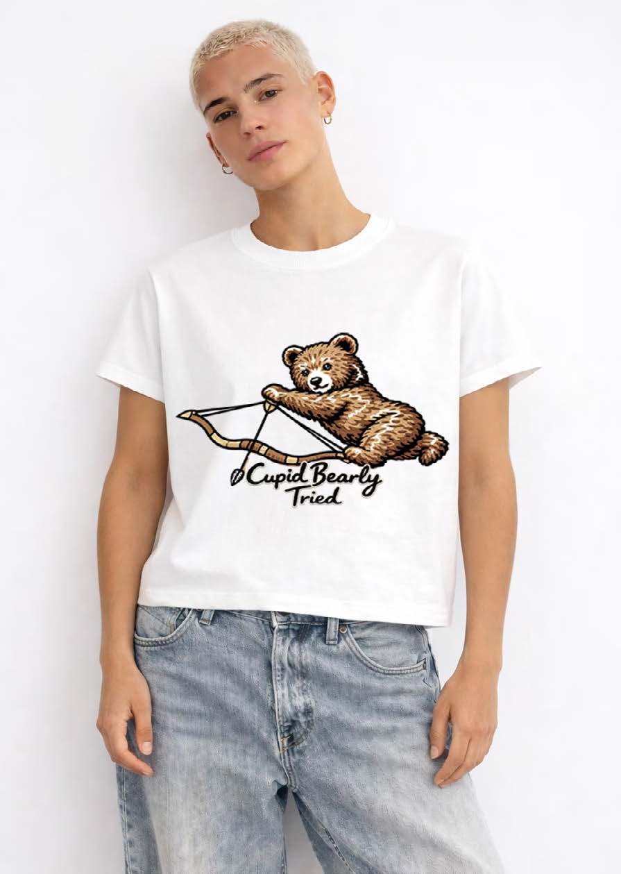 T-Shirt mit Cupid Bear Stickerei