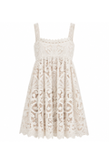 Cream Lace Sundress, shown flat on a white background