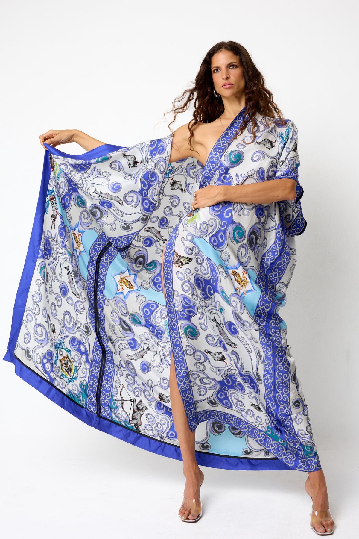 Kimono Estivo Leggero con Stampa Albero