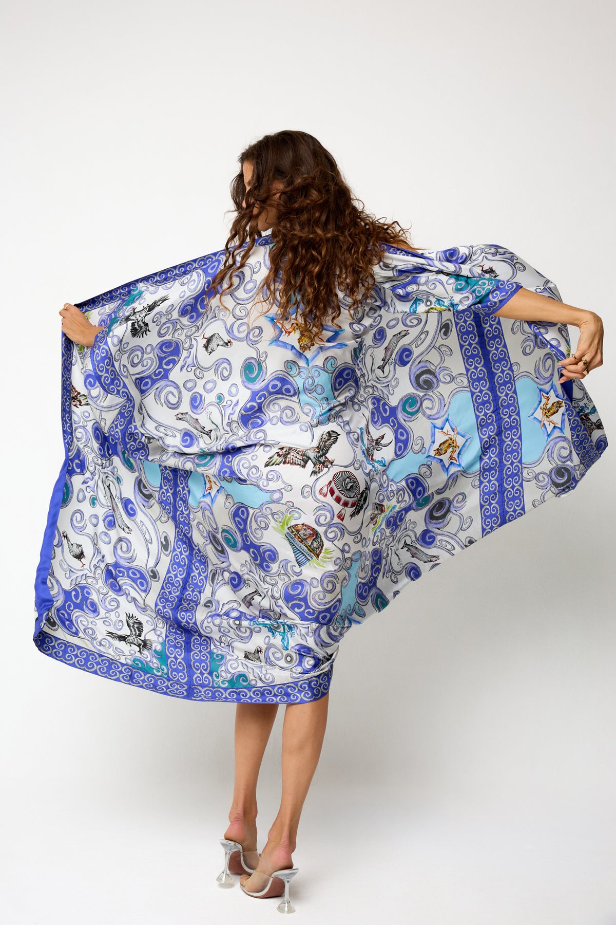 Kimono Estivo Leggero con Stampa Albero