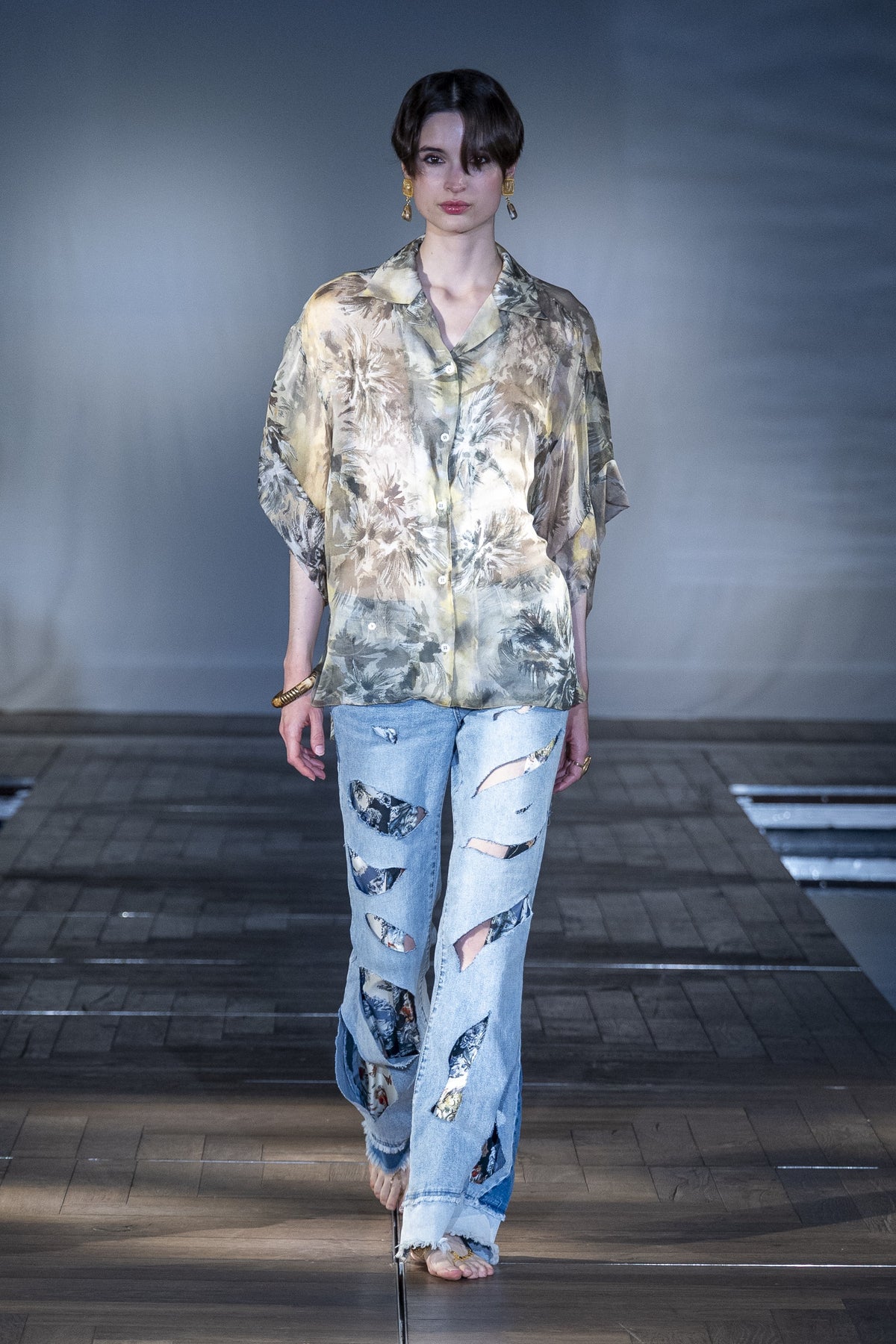 The Botanical Blouse worn on the runway
