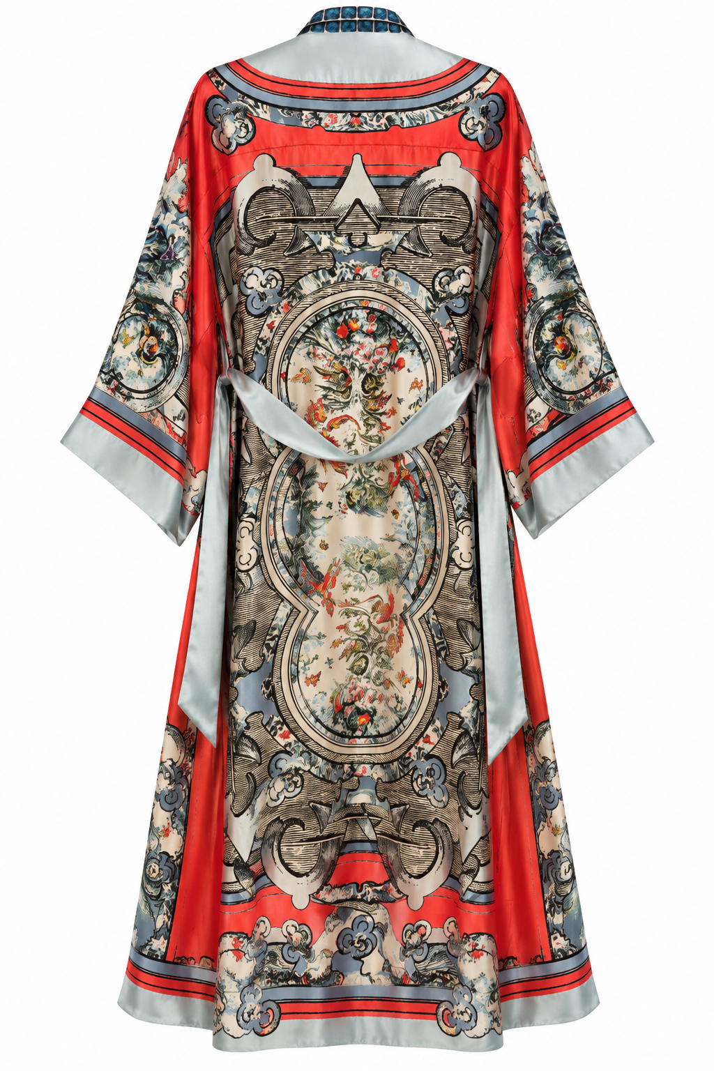 The Ginny Kimono Robe, back, shown flat on a white background