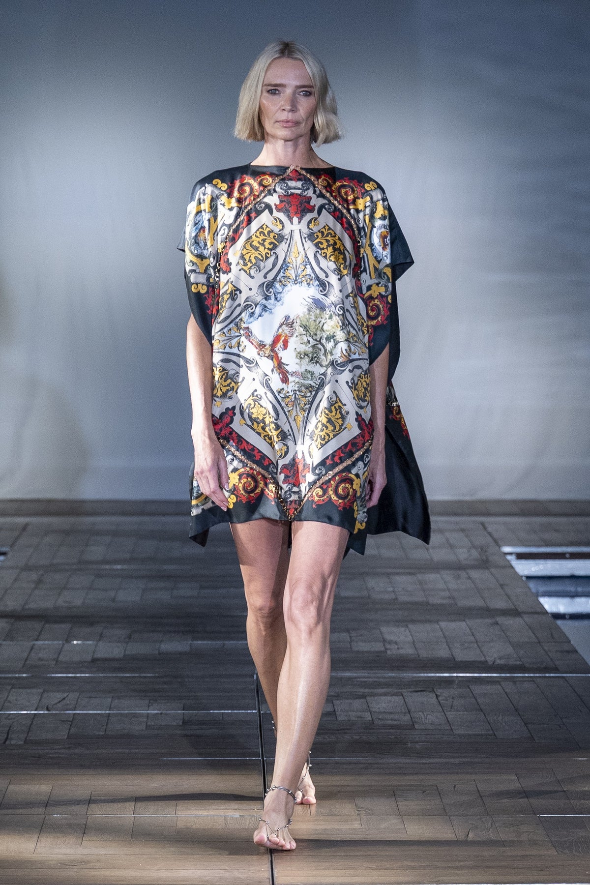 The Jodie Baroque Kaftan worn on the runway