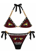 The Koi Fish Chain Bikini, shown flat on a white background