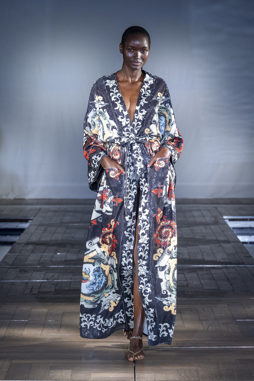 The Midnight Robe worn on the runway
