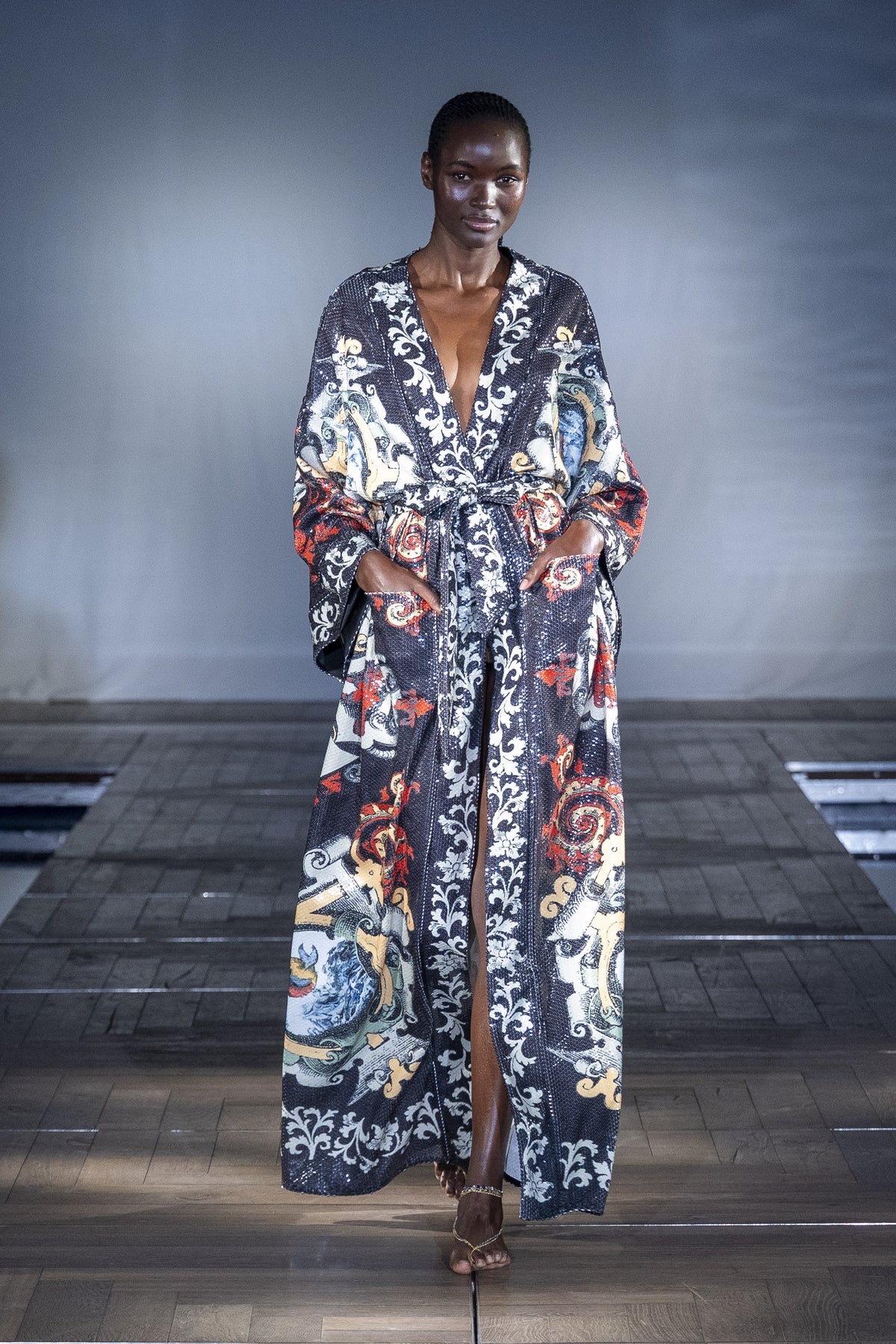 The Midnight Robe worn on the runway